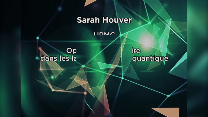 Sarah Houver, finaliste du regroupement Sorbonne universités