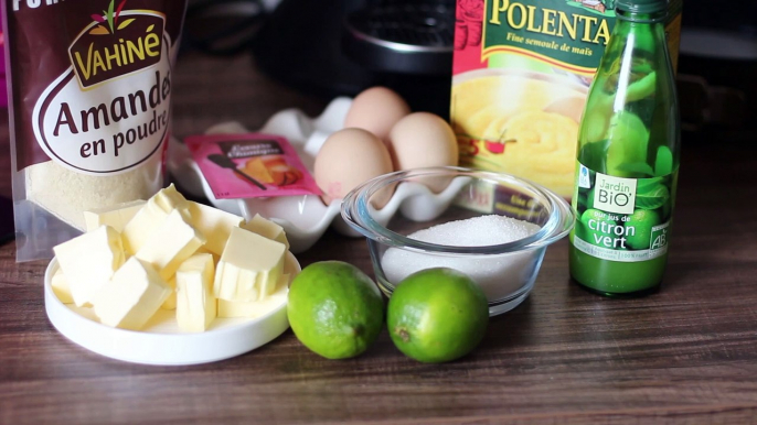 Gâteauà la polenta et citron vert (sans gluten)