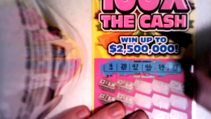 100 X Times Cash Chance to win 2.5 million dollars Texas Lottery Scratch off Ticket