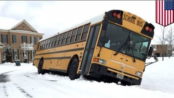 12 buses crash in snow driving fail: Fairfax and Loudoun schools fail to call a snow day