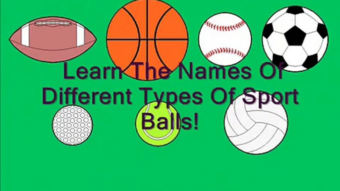 Learn the names of 7 different sport balls for children Sport Equipment train