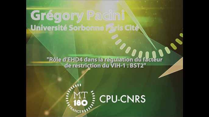 Grégory Pacini, finaliste du regroupement Université Sorbonne Paris Cité