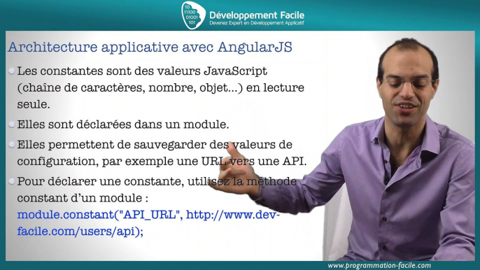 Comment créer et utiliser les constantes avec AngularJS