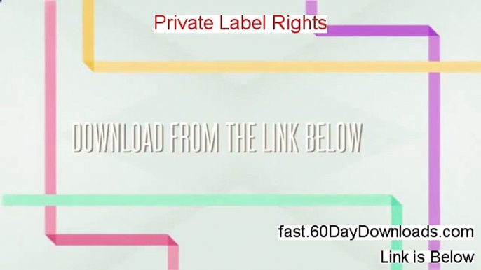 Private Label Rights Products - Private Label Rights Content