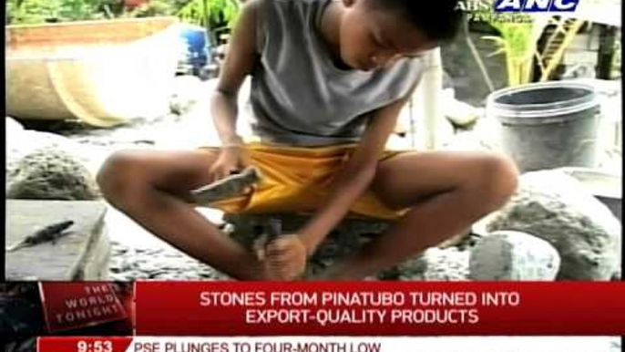 Stones from Pinatubo turned into export-quality products