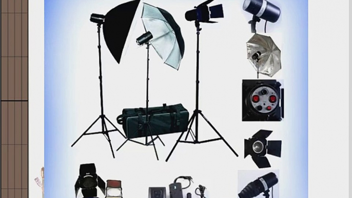 ePhoto PREMIUM Photography Studio Umbrella Softbox Lighting 3 Lights 3 Light Kit FAN023