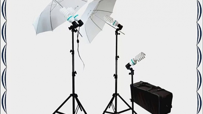 LimoStudio 1600 Watt Photography Umbrella Light Lighting Kit Video and Portrait Studio Umbrella