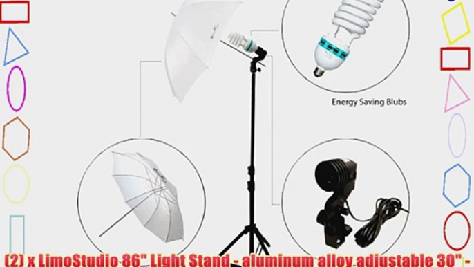 LimoStudio 600 Watt Photography Lighting Light Kit   10' x 10' 100% Cotton White Muslin Backdrop