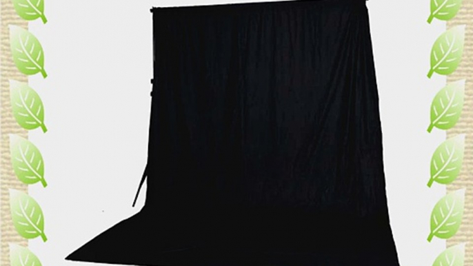 ePhoto Muslin Photography Backdrop Background 10 X 20 Ft Chromakey Screen Black Muslin Backdrop