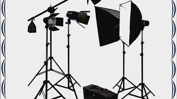 LimoStudio Photography Studio Continuous Lighting Kit 2450W Barndoor Lights and Photo Video