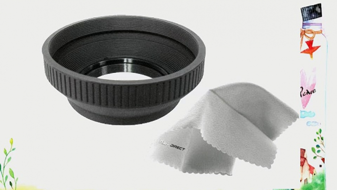 Sony HDR-CX160 Pro Digital Lens Hood (Collapsible Design) (37mm)   Nwv Direct Microfiber Cleaning