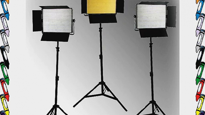 ePhoto Dimmable 3 x 1200 LED Lite Panel Video Photography LED Lighting Kit by ePhotoInc ULS1200Hx3