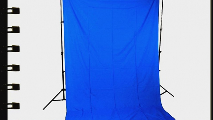 CowboyStudio 10 X 12ft Chromakey Blue Muslin Backdrop with Support System and Carry Bag