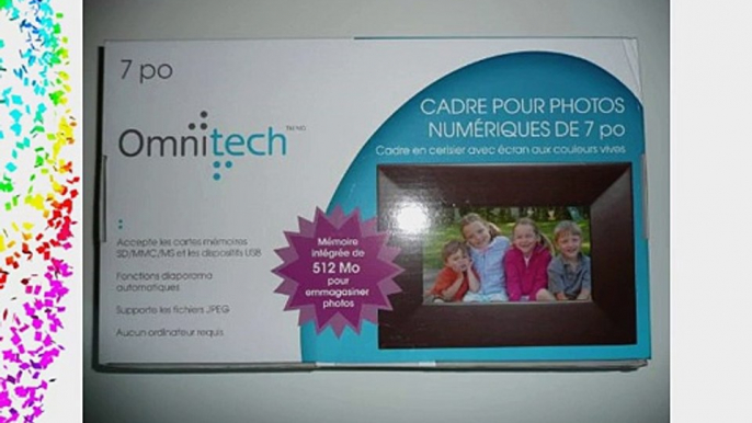 Omnitech 7 in digital photo frame 512MB built-in memory