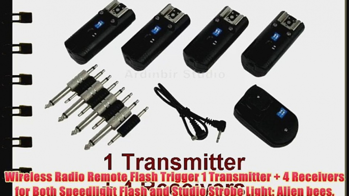 Wireless Radio Remote Flash Trigger 1 Transmitter   4 Receivers for Both Speedlight Flash and