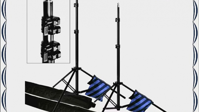 PBL LIGHTSTANDS PRO 10' STUDIO VIDEO SET OF 2 WITH SANDBAGS SPRING CUSHION STANDS by PBL