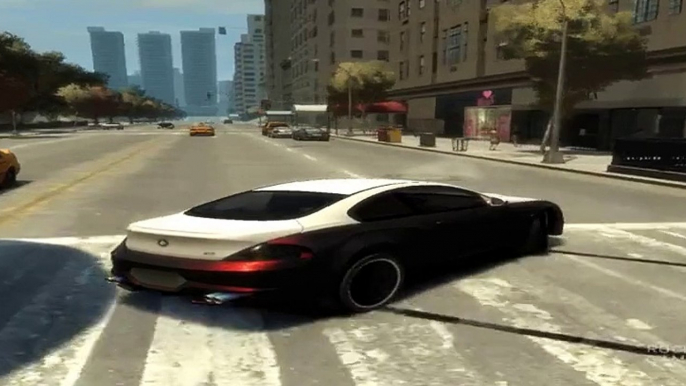 GTA 4 IV PC BMW M6 MOD QUICK TEST DRIVE CRASH TESTING (HD 720p)