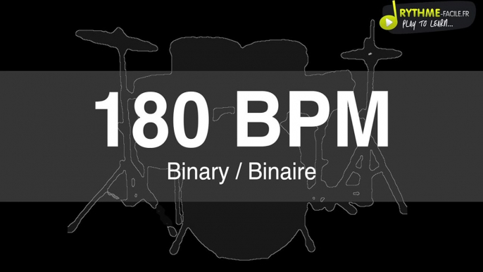 Metronome binaire - Clic - 180 BPM - DRUMS SOUND