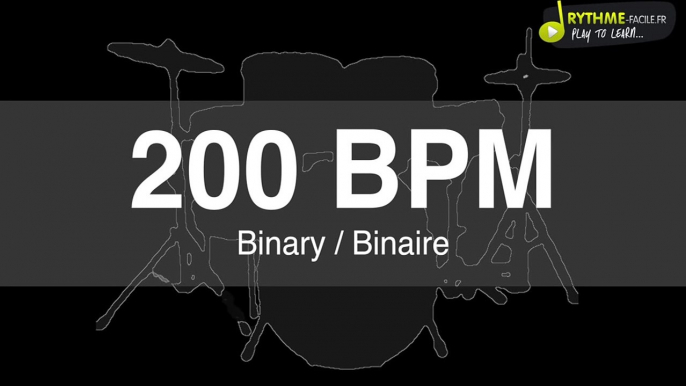 Metronome binaire - Clic - 200 BPM - DRUMS SOUND