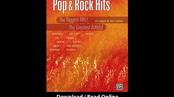 Download Todays Greatest Pop Rock Hits Easy Piano Todays Greatest Hits By Dan C