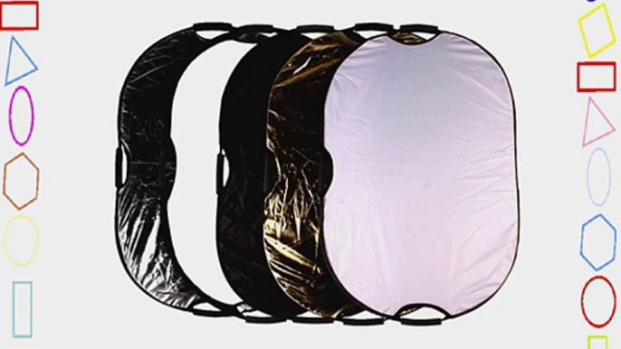 CowboyStudio Photography Photo Portable Grip Reflector 24x36 inch 5in1 Oval Collapsible Multi