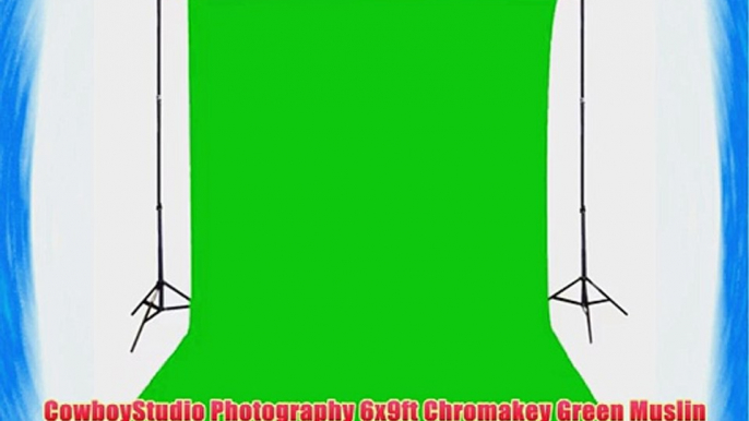 CowboyStudio Photography 6x9ft Chromakey Green Muslin Backdrop with One Section Cross Bar Background