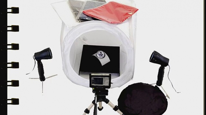 CowboyStudio Table Top Photography Studio Lighting Tent Kit in a Box - 1 Tent 2 Light Set 1