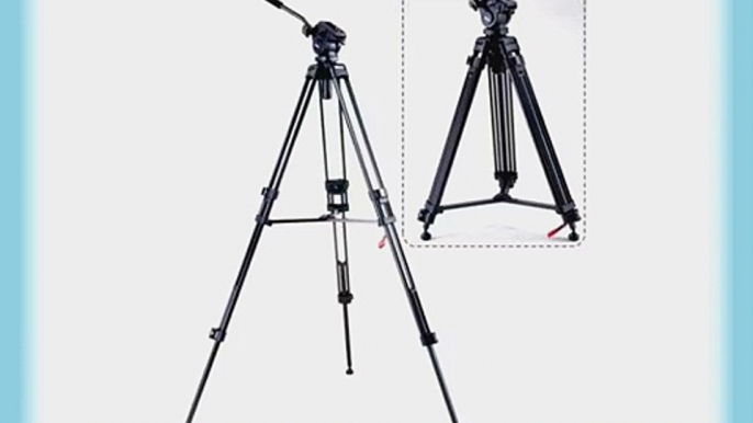 Acebil i-605DX 2-Stage Compact Lightweight Aluminum Video Tripod with #605 65mm Ball Leveling