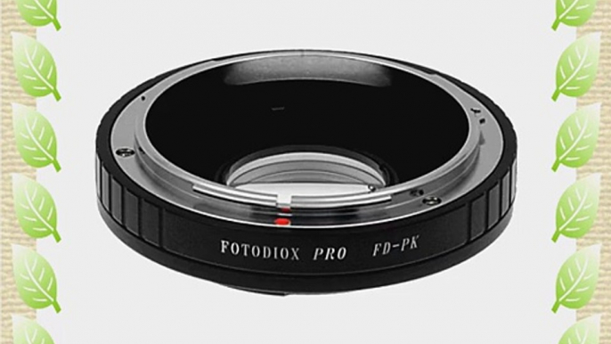 Fotodiox Pro Lens Mount Adapter Canon FD FL Lens to Pentax K (PK) DSLRs Camera FD-PK Pro