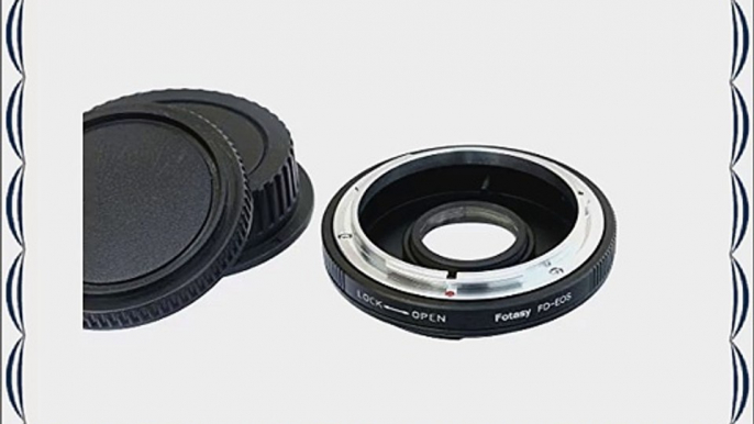 Fotasy EFFD Canon FD FL Mount Lens to Canon EOS EF Mount Camera Adapter with Glass Element