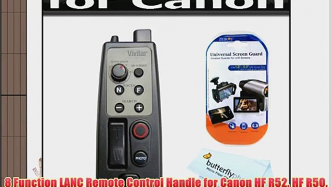 8 Function LANC Remote Control Handle for Canon HF R52 HF R50 HF R500 ZR-1000 ZR-2000 XH A1