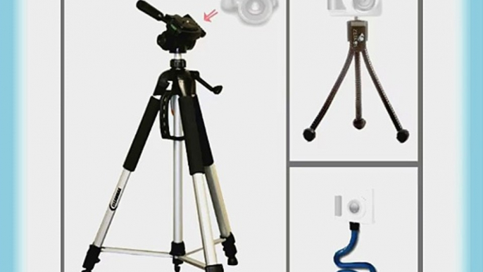 Solid 67 inch Tripod for Nikon Coolpix L19 L20 L21 L22 L24 with Flexible Monopod and Mini Tripod