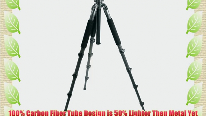 Polaroid 75 Pro Carbon Fiber Tripod With Removeable Ballhead Includes Deluxe Tripod Carrying