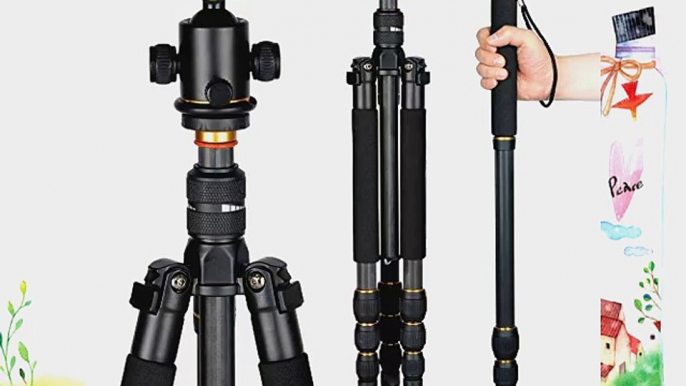 Yescom Multi-function Professional Carbon Fiber Camera Tripod Monopod with Quick Release Plate