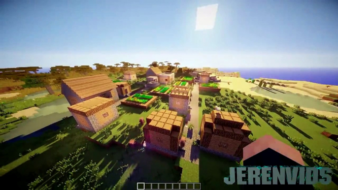 Minecraft Seeds - NPC Village at Spawn Seed - Village Seed 1.8.3 / 1.8 / 1.7