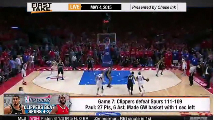 ESPN First Take - Chris Paul Lead Clippers Defeat Spurs in Game 7 - What happened to the Spurs