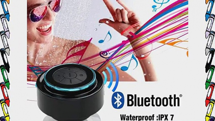 Flylinktech? Mini Ultra Portable Waterproof Bluetooth Wireless Shower Speakers with Suction