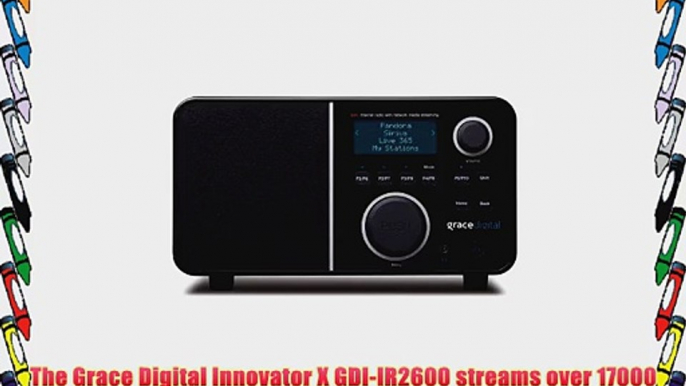 Grace Digital GDI-IR2600 Wi-Fi Internet Radio featuring Pandora NPR On-Demand SiriusXM Internet