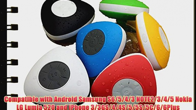 JuSp Triangle Mini Wireless Waterproof Bluetooth Shower Speaker Hands Free Speaker for iPhone