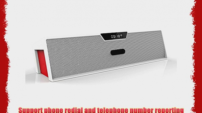 Generic Portable Wireless Bluetooth Stereo Speaker with LDD Screen FM radio Alarm clock MIC