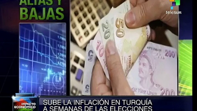 Turquía: sube la inflación al 8% a un mes de los comicios legislativos