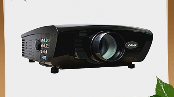 iDGLAX LED HDMI Projector 1080P HD Compatible (Native 800 x 480) for Home Theater Movie Video