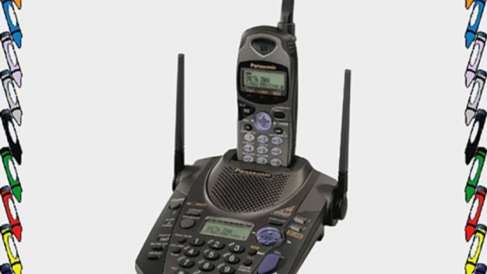 Panasonic KX-TG2593B 2.4 GHz DSS 2-Line Cordless Telephone with Caller ID and Digital Answering