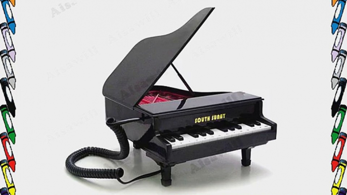 Asiawill? Classical Piano Shape Cable Retro Corded Phone Home Office Desk Telephone - Black