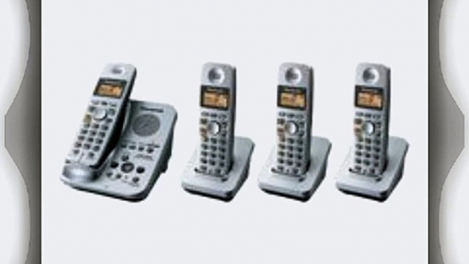 Panasonic KX-TG3034SK Silver Telephone 2.4GHz Digital Cordless Answering System with 4 Handsets