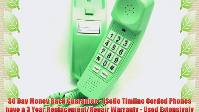 Trimline Phone - Earth Day Green - Durable Retro Novelty Telephone - An Improved Version of