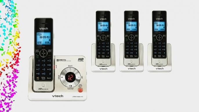 VTech LS6426-4 DECT 6.0 Expandable 4 Handset Cordless Phone System with Digital Answering Device