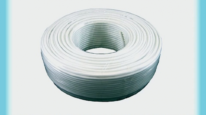 Round Phone Cable 300ft White Roll (100 M - 328 ft) 4X1/0.4 Reel Telephone Cord