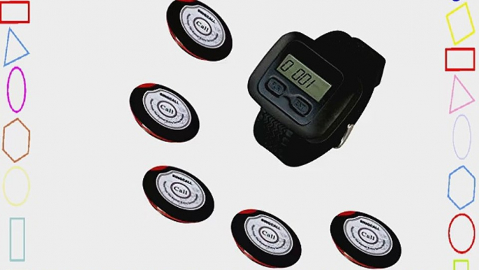 SINGCALL.Wireless Waiter Pager System for Supermarket.PagerBeeper Pack of 5 pcs Table Buttons