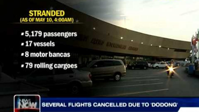 Passengers stranded, flights cancelled due to 'Dodong'